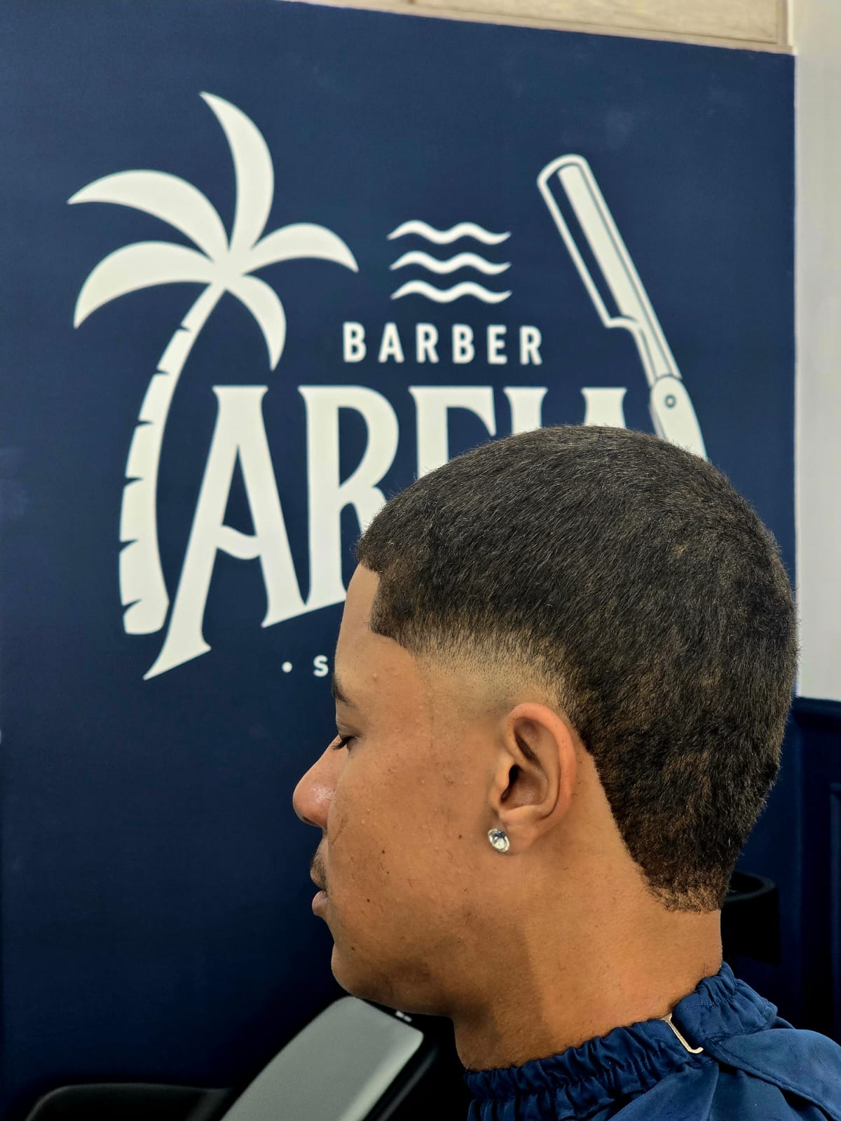 Corte realizado pela Barber Areia em Cabo Frio